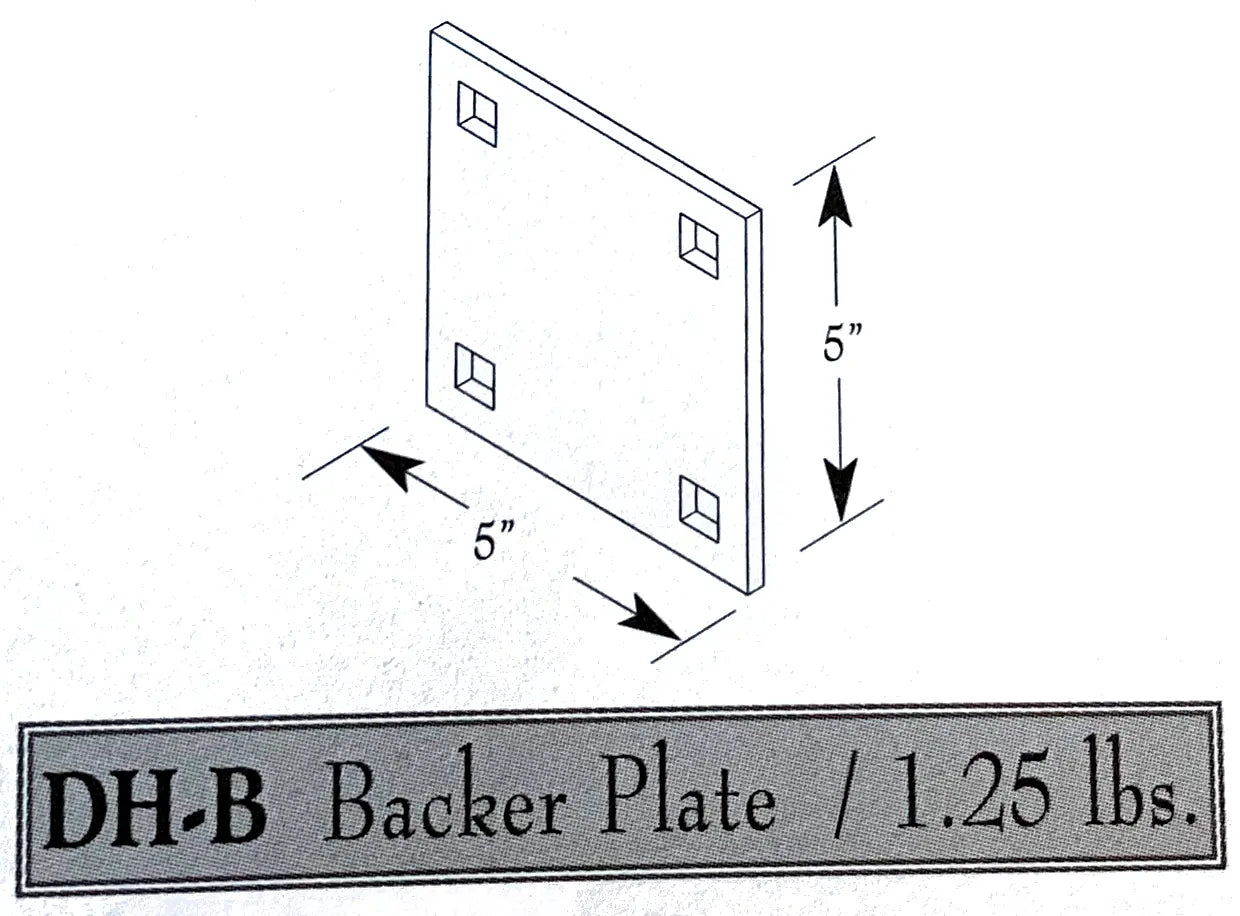 Dock Hardware Backer Plate Drawing