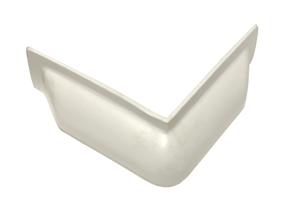 White PVC dock corner bumper with UV protection