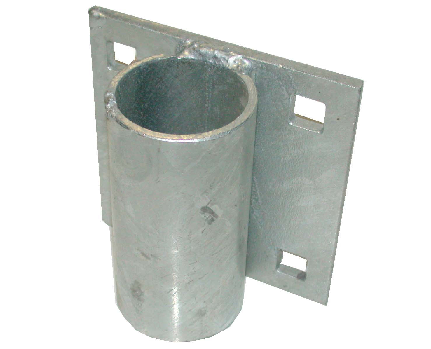 3 inch dock pipe holder with 5x6.75 galvanized backer plate