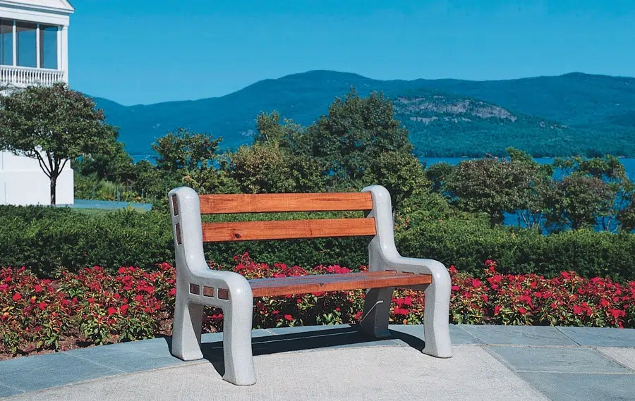 Polyethylene bench ends for 2x4 lumber garden dock or patio