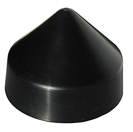 Dock Hardware Black Cone Pile Caps UV-Resistant Polyethylene