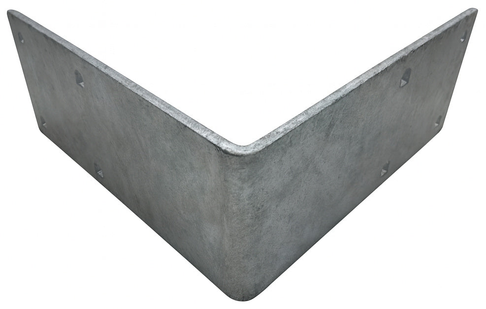 12x12 dock outside corner end bracket galvanized steel