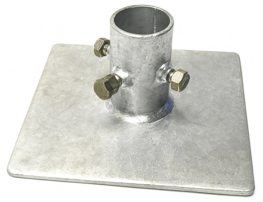 2 inch dock pipe holder with pinch bolt galvanized steel dock hardware