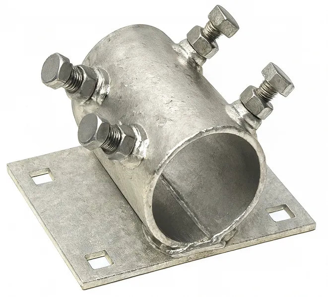 Dock Hardware DH-GSPH3 Stationary Pipe Holder Sleeve 3.5" OD 3" ID 5" x 5" Plate