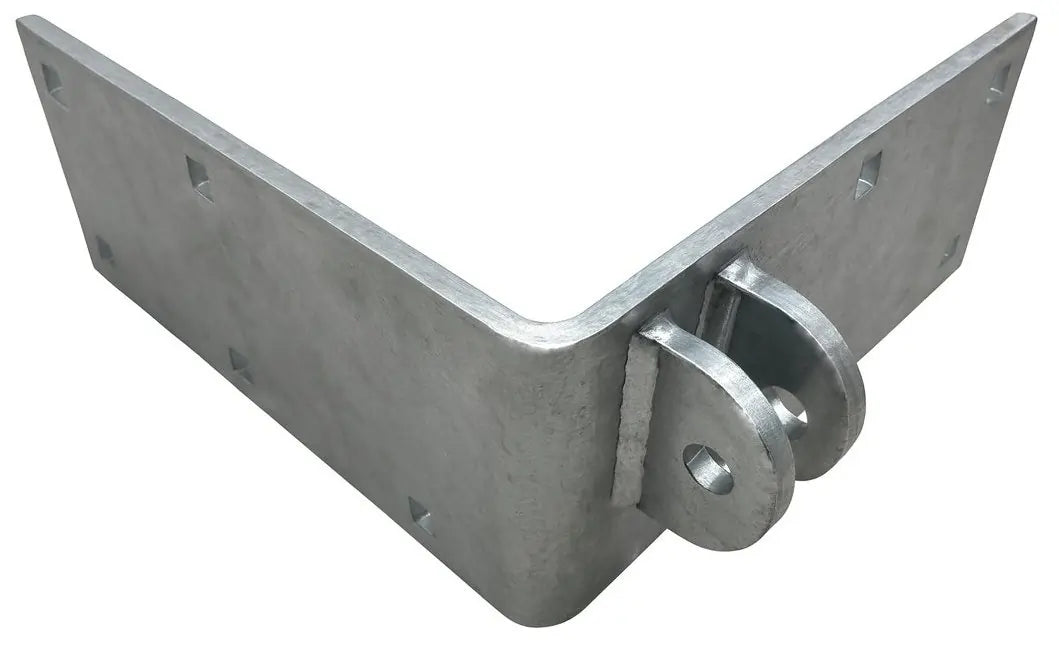 dock outside corner female bracket 3/8 inch galvanized steel