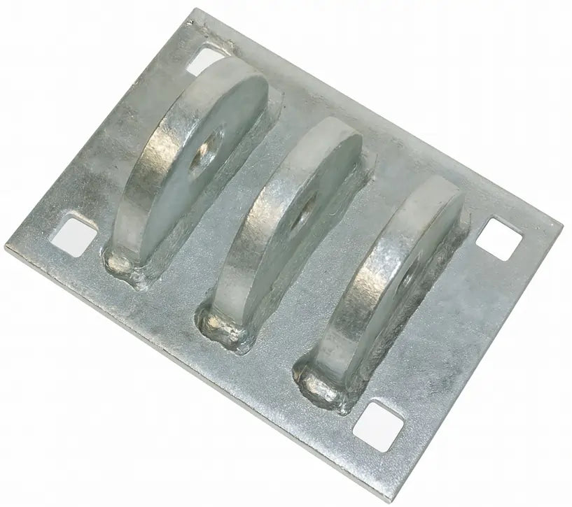5x6.75 galvanized T-Female dock connector with triple welded ears