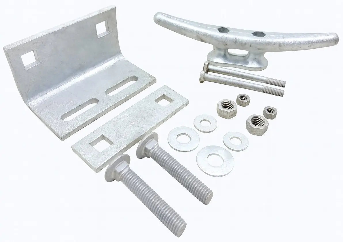 Dock Hardware DH-MC08-SET 8 inch galvanized cleat set with mounting hardware 8" all parts