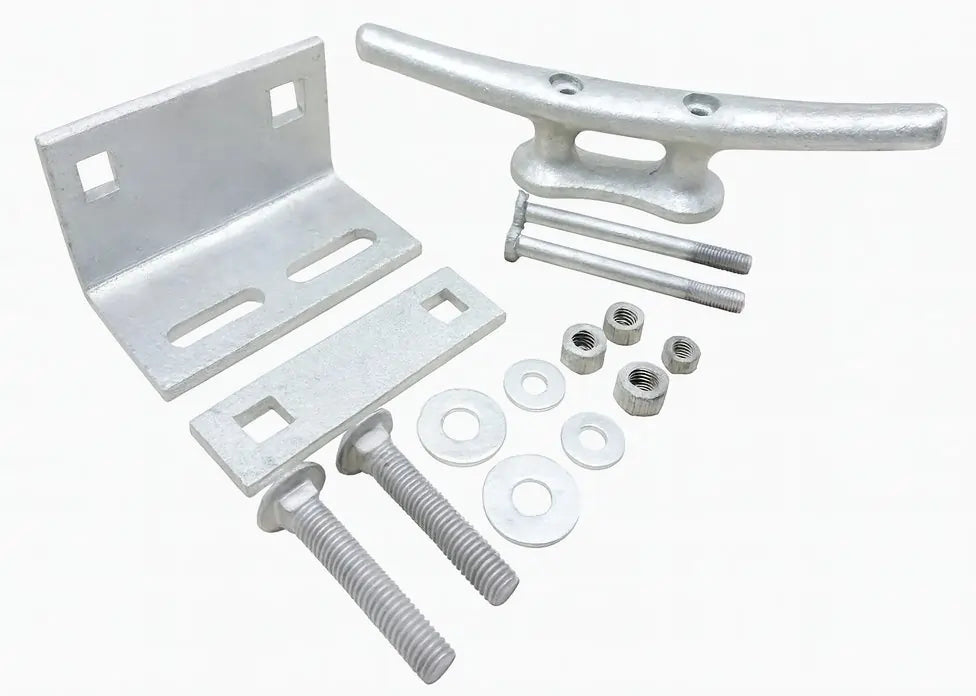 Dock Hardware DH-MC10-SET 10 inch galvanized cleat set with mounting hardware 10" all parts