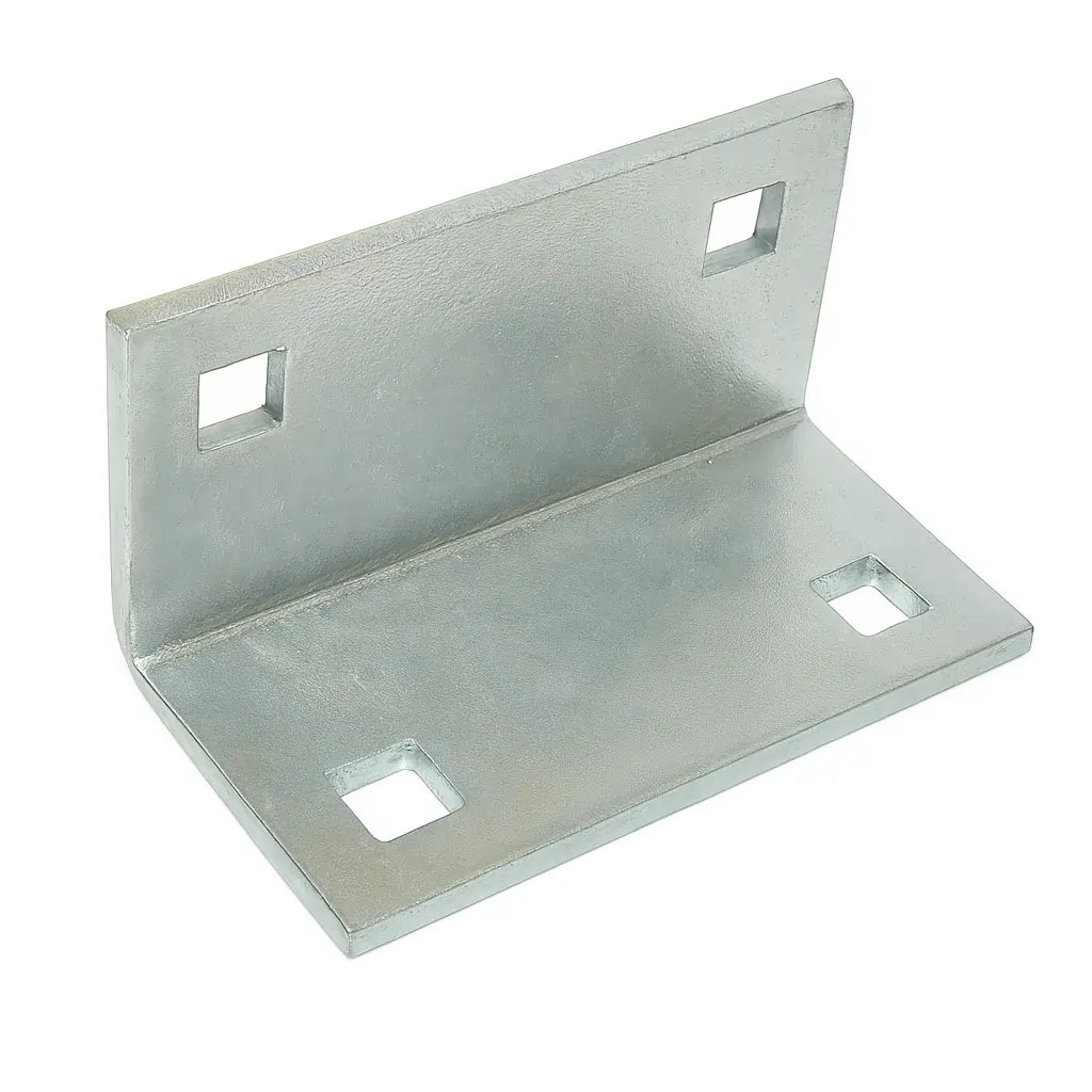 Metal corner bracket on a white background
