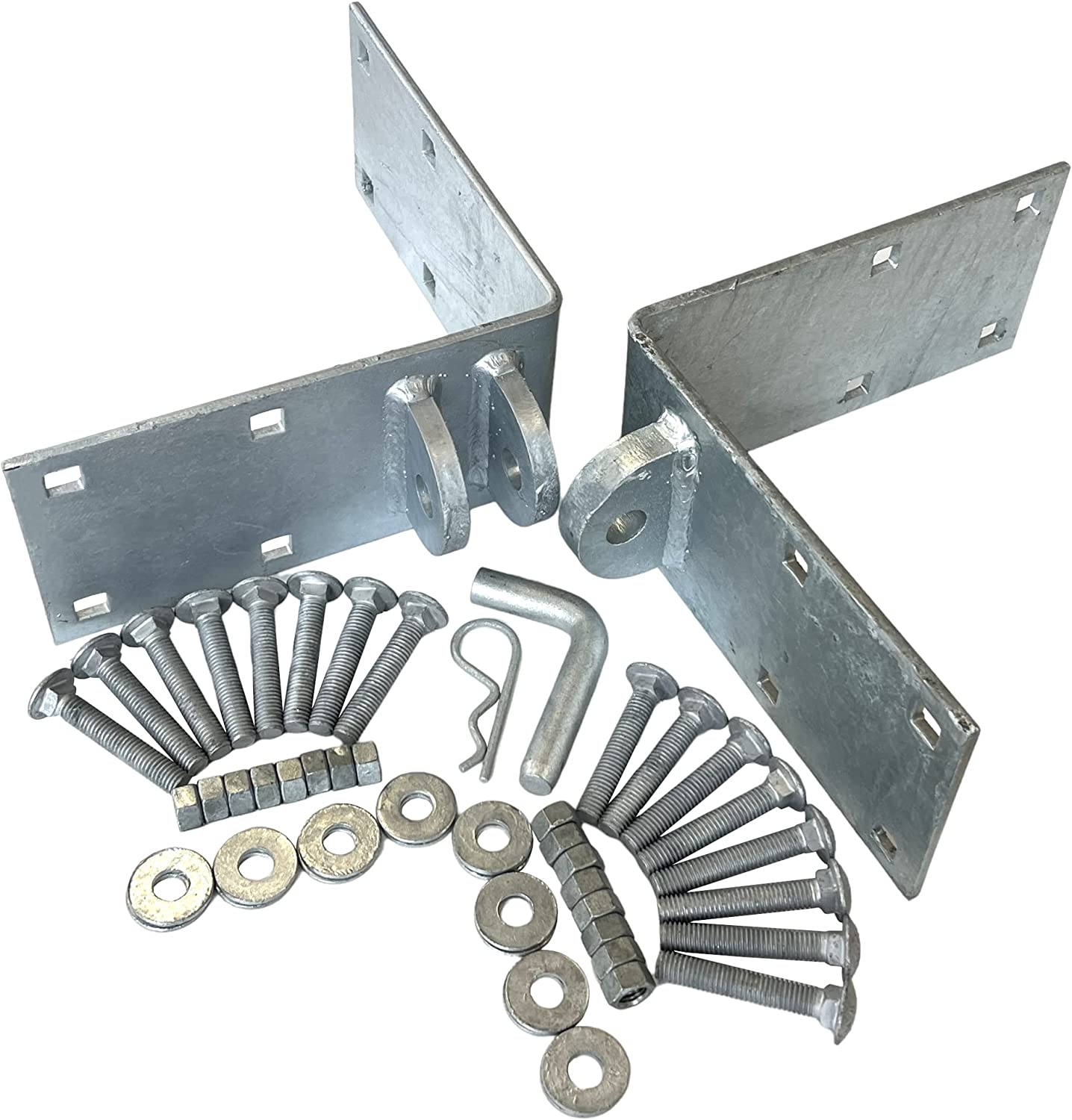 galvanized dock corner kit with male female connector pin and bolts