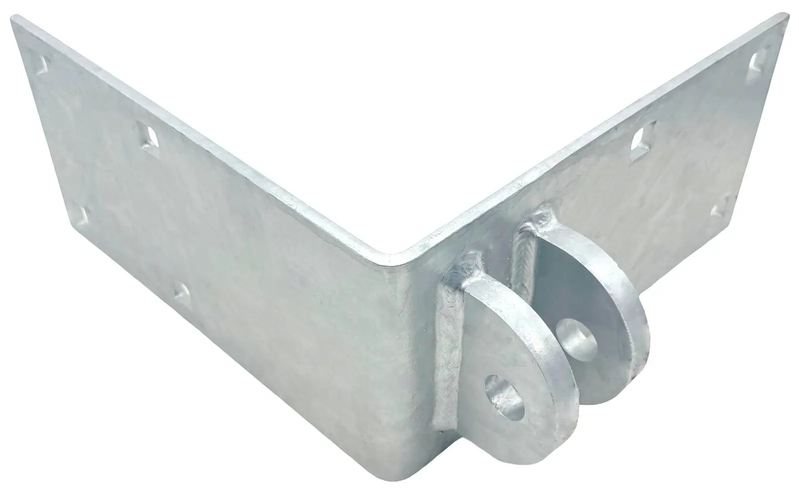 Dock Hardware DH-PHB510 Backer Plate, 5″ x 10″ galvanized steel dock reinforcement plate with 1/4″ thick construction and 9/16″ bolt holes for pipe holders.