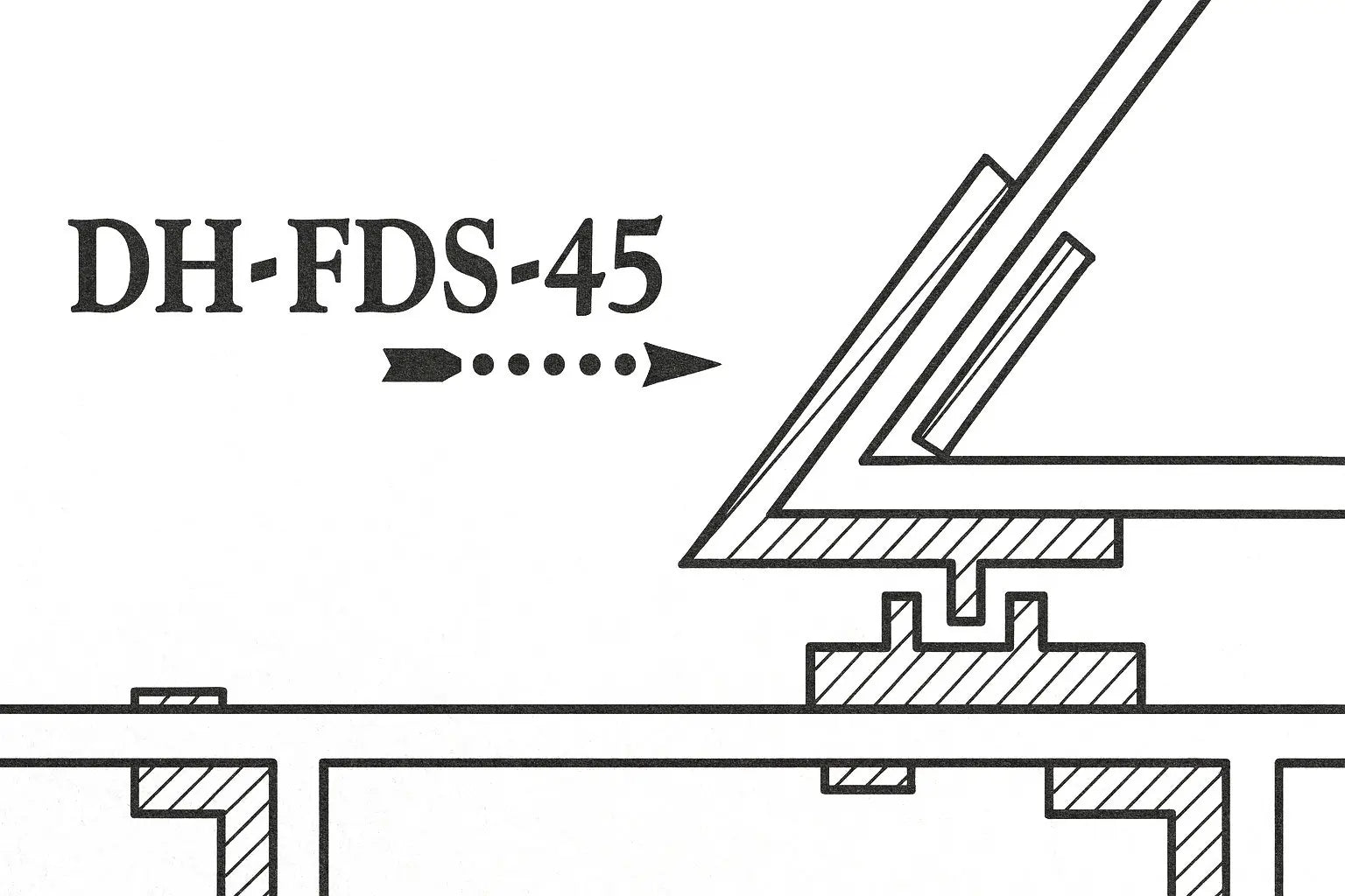 45 degree dock corner male angle bracket