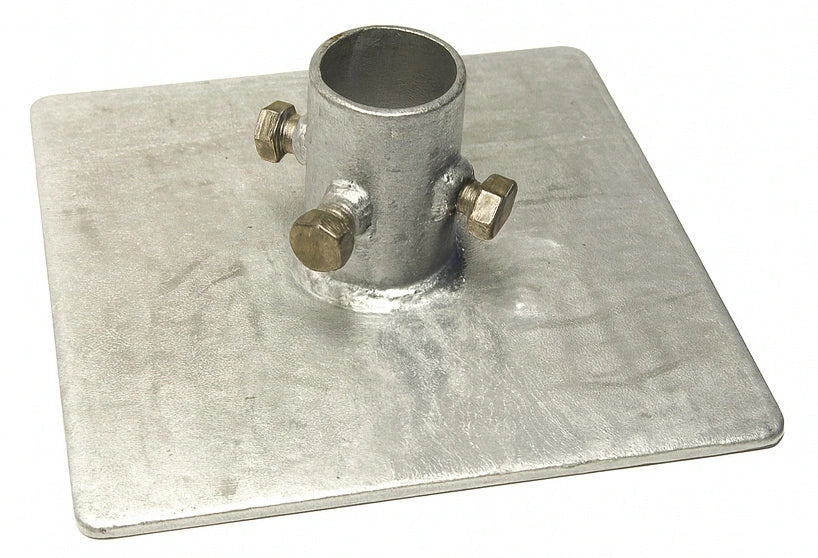 2 inch dock pipe holder with pinch bolt galvanized steel