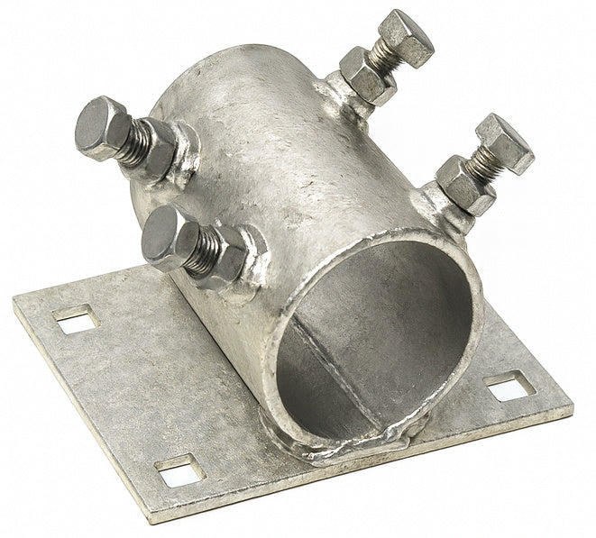 3 inch dock pipe sleeve with galvanized backer plate
