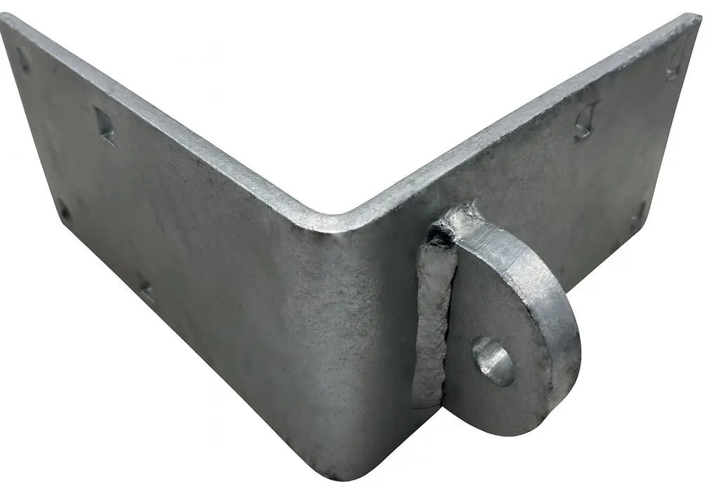 dock outside corner male bracket 3/8 inch galvanized steel