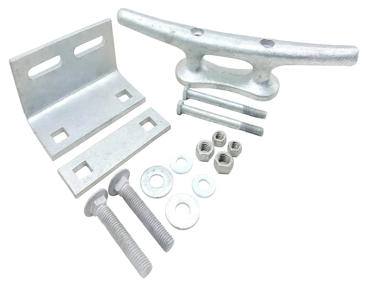 Dock Hardware DH-MC12-SET 12 inch galvanized cleat set with mounting hardware 12" all parts