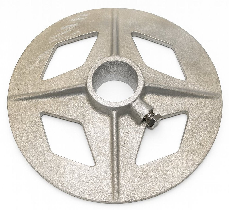 dock hardware mud foot base plate for 1.5" dock pipes