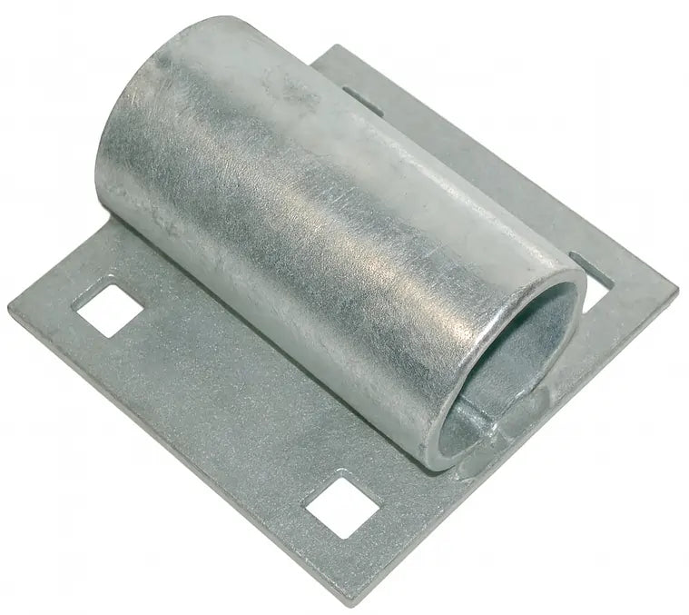 2 inch dock pipe holder with 5x5 galvanized backer plate