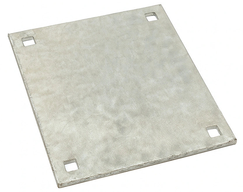 dock hardware 8x10 backer plate galvanized steel