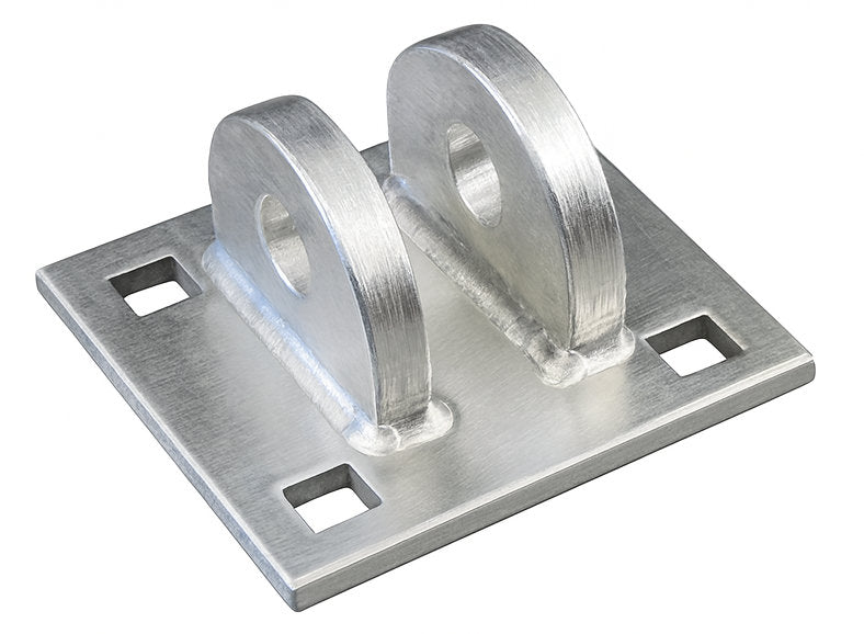 dock hardware stainless T-female connector with dual welded ears