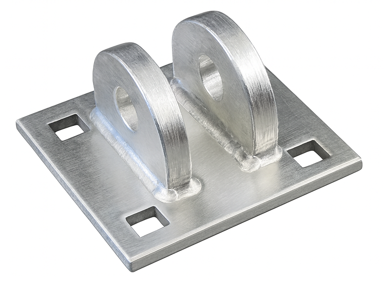 dock hardware stainless T-female connector with dual welded ears