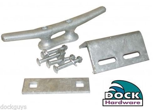 Plate & Bolts 10" Dock Cleat Angle Hot Dipped Galvanized Dock Hardware Set